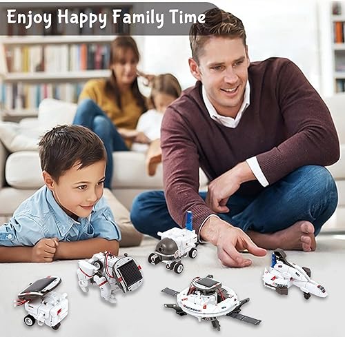 Miniatura 3 de Kit de construcción de robot solar 6 en 1 para niños de 8 a 13 años, juguetes robóticos educativos para niños, kits de ciencia, juguetes STEM,