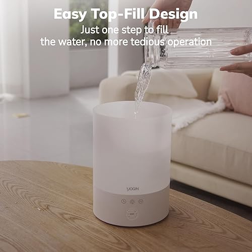 Miniatura 6 de YOGIN Humidificadores para habitación grande, llenado superior 2.5L humidificadores ultrasónicos de niebla fría para guardería y plantas, hasta 24