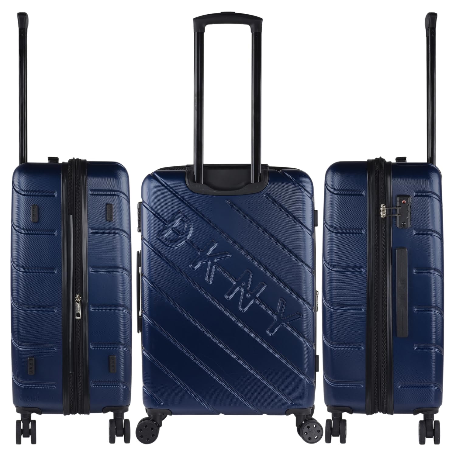 DKNY - Lekkie walizki duże - Duża walizka z twardej skorupy ABS 75 cm - Lekkie walizki duże z zamkiem szyfrowym - Sztywne, Navy