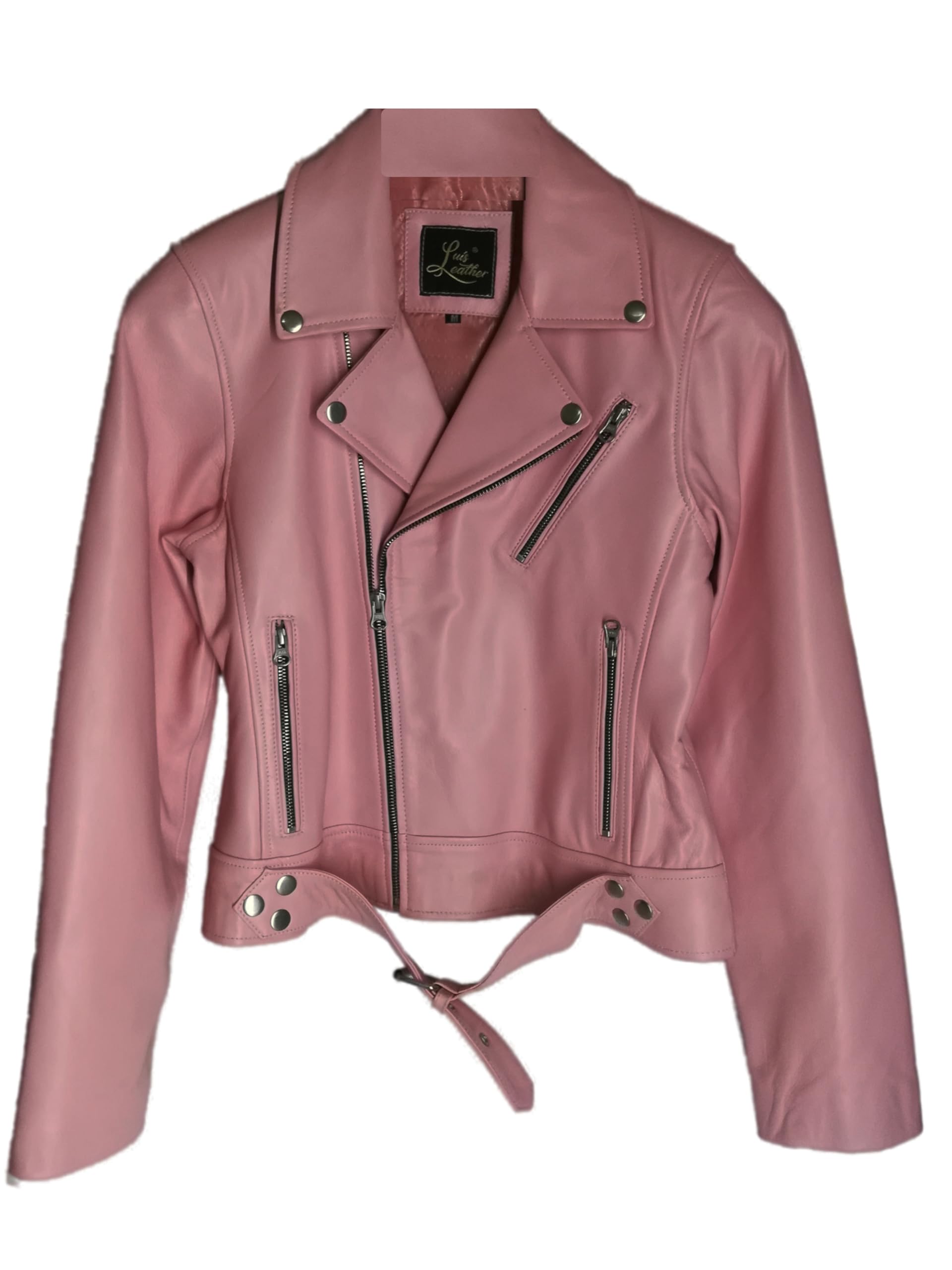 SID Womens Lambskin Leather Biker Black Jacket