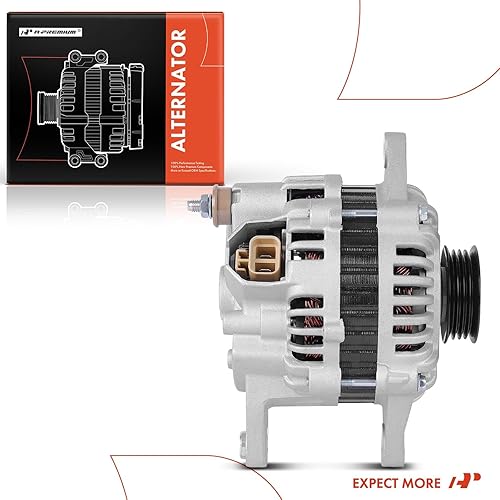 Miniatura 9 de A-Premium Alternador compatible con Ford Probe 1993-1997 y Mazda 626 1993-2002, MX6 1993-1997, 2.0L, 12V 80A polea de 4 ranuras en sentido horario,