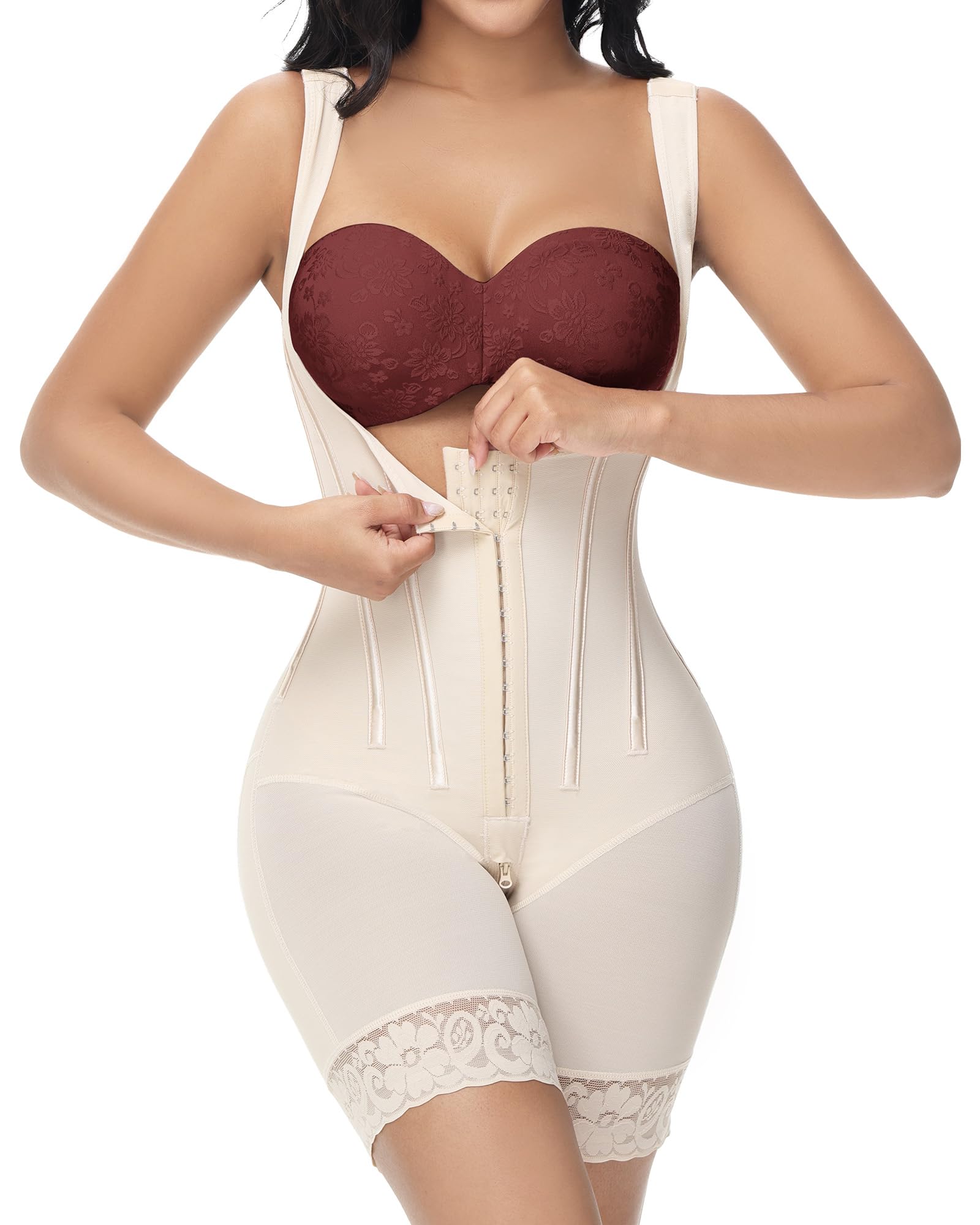 M MYODRESS Fajas Colombianas Moldeadoras Body Shaper BBL nach Operationen, postpartale Phase 2, 3, hohe Kompression