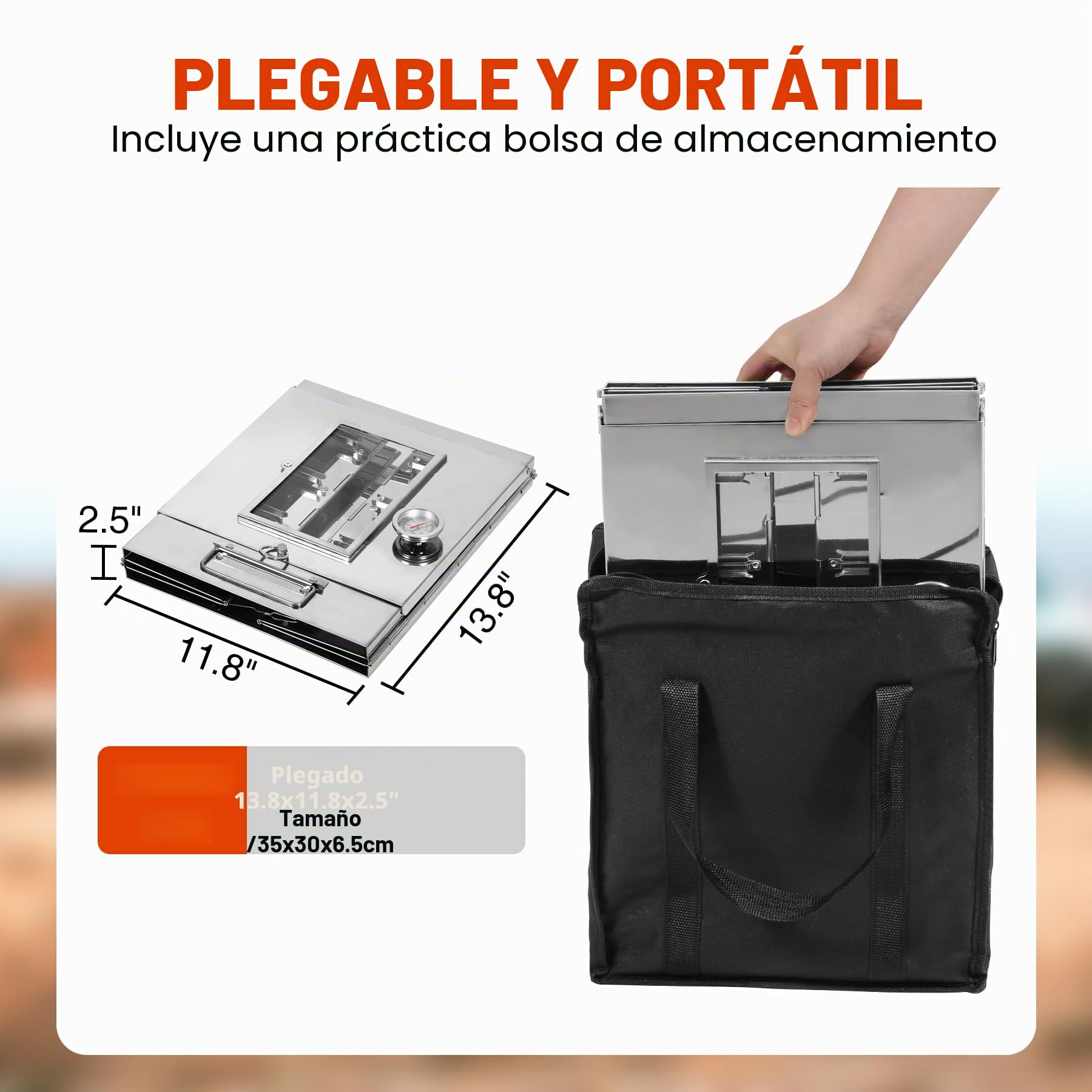 REDCAMP Horno de camping plegable con parrilla de 3 niveles, horno de camping portátil de acero inoxidable, compacto para mochileros, senderismo, viajes, cocina al aire libre, pícnic, barbacoa