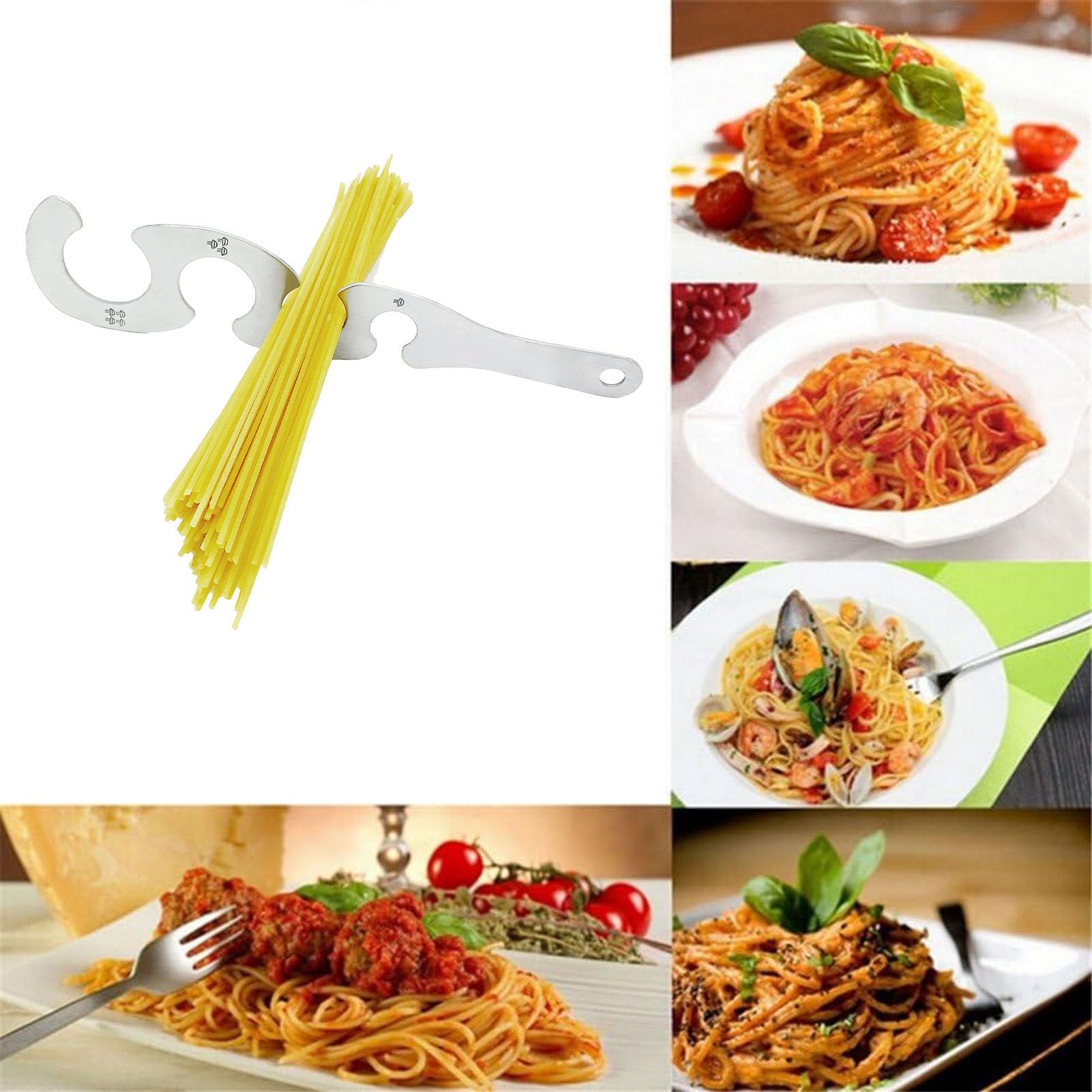 Herramienta para medir Espaguetis | Medidor de Espaguetis de Acero Inoxidable Herramienta para medir Pasta en Forma de S Regla para pastas Gadgets para controlar Las porciones de Pasta
