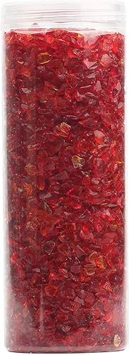 ZenQ Vidrio triturado para manualidades, arte de resina. Rubí, 1.5 libras