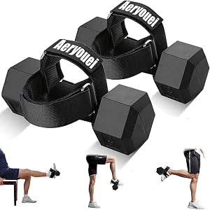 Foot Dumbbell Attachment – Adjustable Leg Weights Holder For Dumbbells 1-120 Lbs, Left/Right Foot Workouts