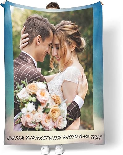 JETIPS Manta personalizada con texto, manta de franela personalizada para bebés, adultos y niños, regalo de cumpleaños, día de San Valentín