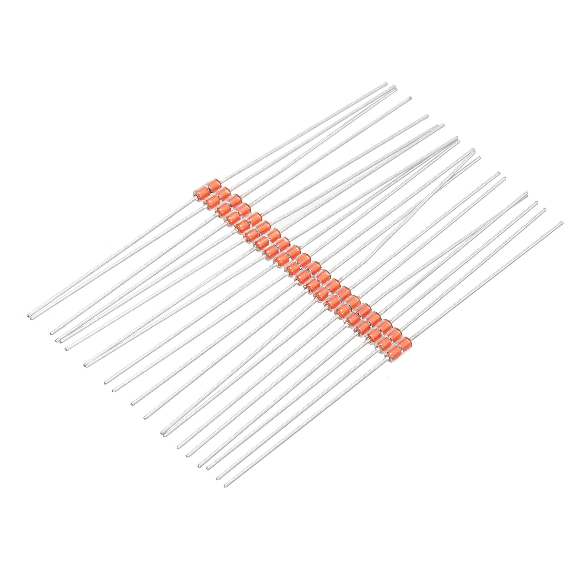 sourcing map 20 Pack MF58 10K Ohm NTC Thermistors Resistors,Temperature Sensors for 3D Printer Heater