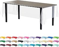 Vista 26 de Exquisite - Mantel redondo de plástico de 84 pulgadas, paquete de 12, color melocotón