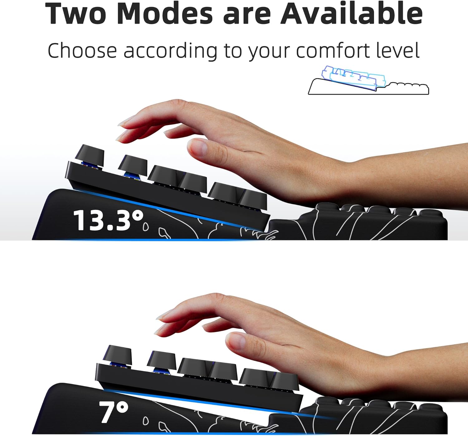 Ospelelf Wrist Support With Keyboard Stand, Comfy Ergonomic Riser Holder for Office Home - Image 4