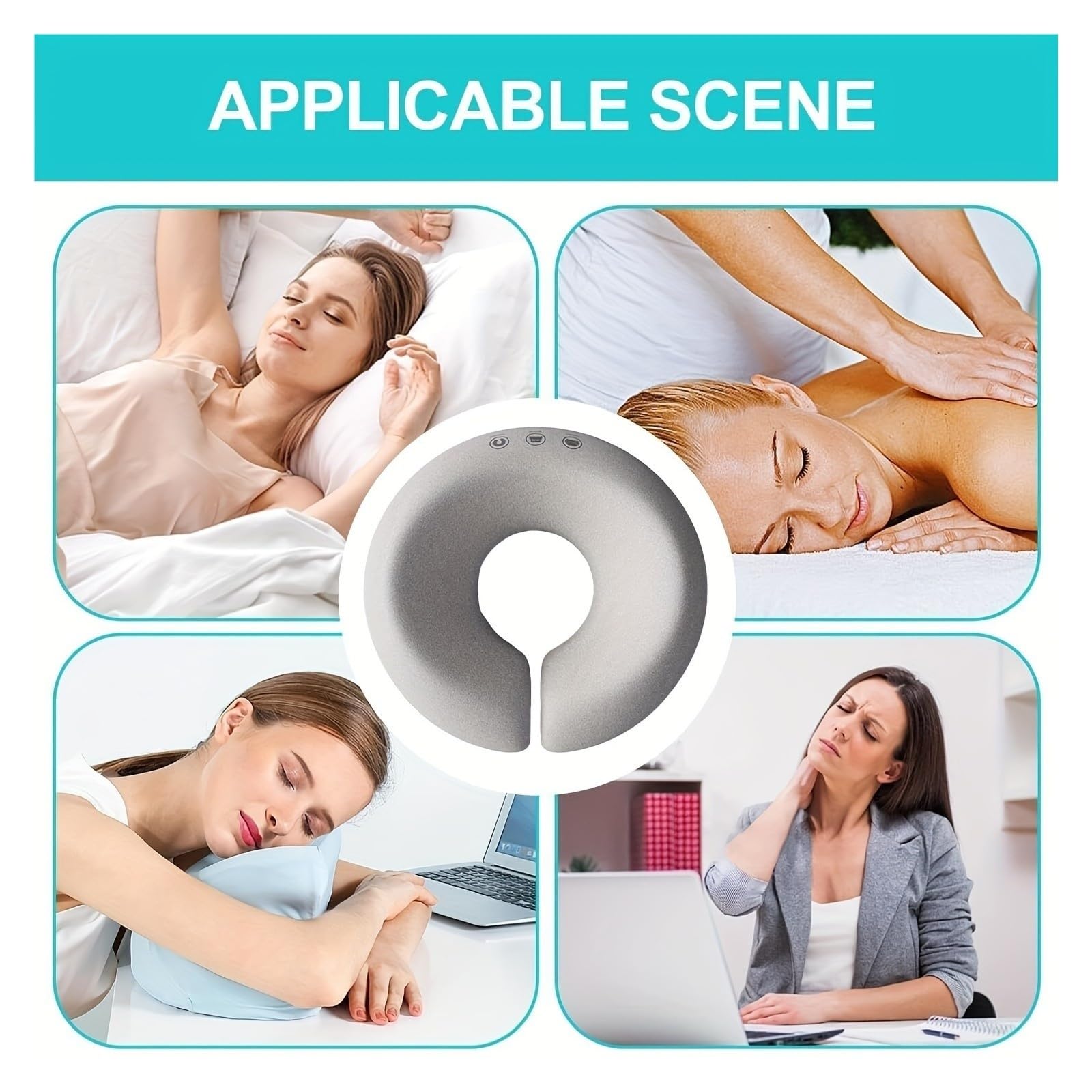 Gray Contour Face Pillow For Neck Rest Home Use