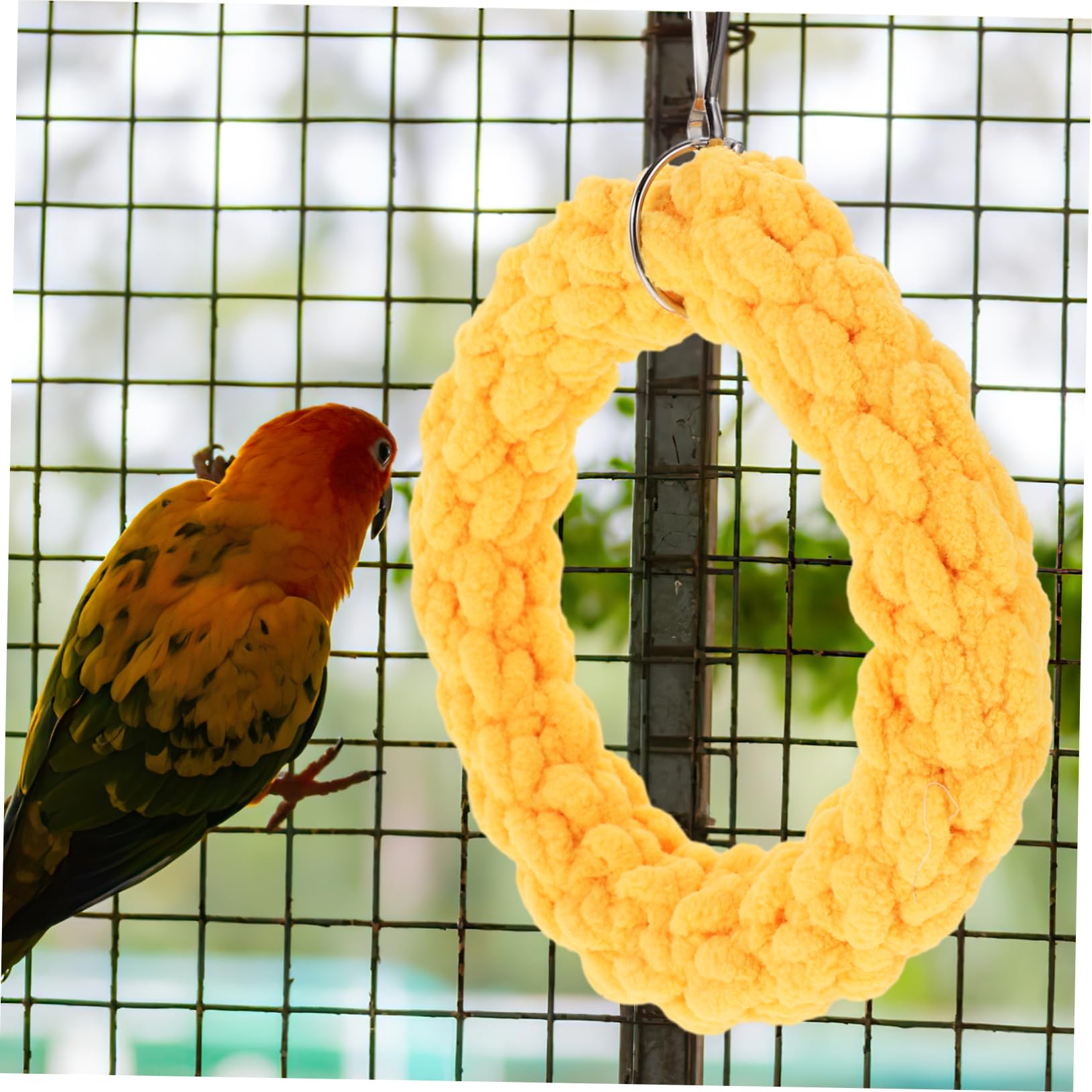 BESPORTBLE 4piezas Columpio para Aves De Mascota Cuerda De Algodón Juguete para Periquitos y Loros Instalación Fácil para Jaula Mejora La Salud Ejercicio De Tu