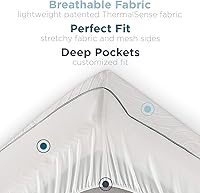 Vista 5 de Tempur-Pedic TEMPUR-Protect - Protector de colchón impermeable, tamaño King, color blanco