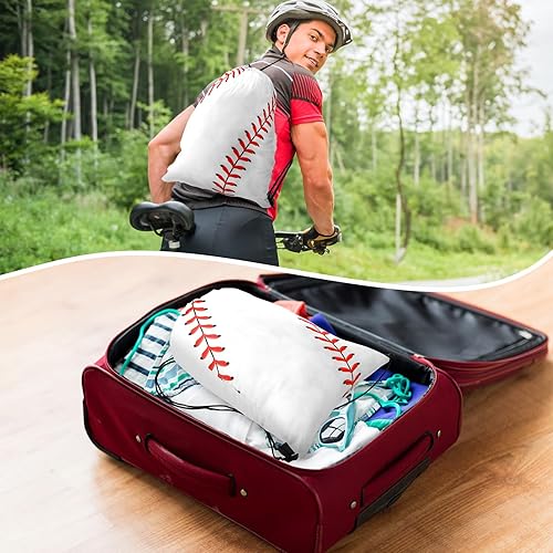 Miniatura 6 de 50 bolsas de béisbol con cordón para deportes, gimnasio, con cordón, bolsas de regalo de béisbol, Softball, Classic