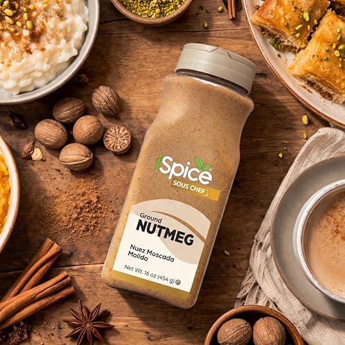 Miniatura 9 de iSpice La nuez moscada de alta calidad, la nuez moscada molida es libre de gluten y sin OMG, 100% natural, el molido se utiliza en café, té