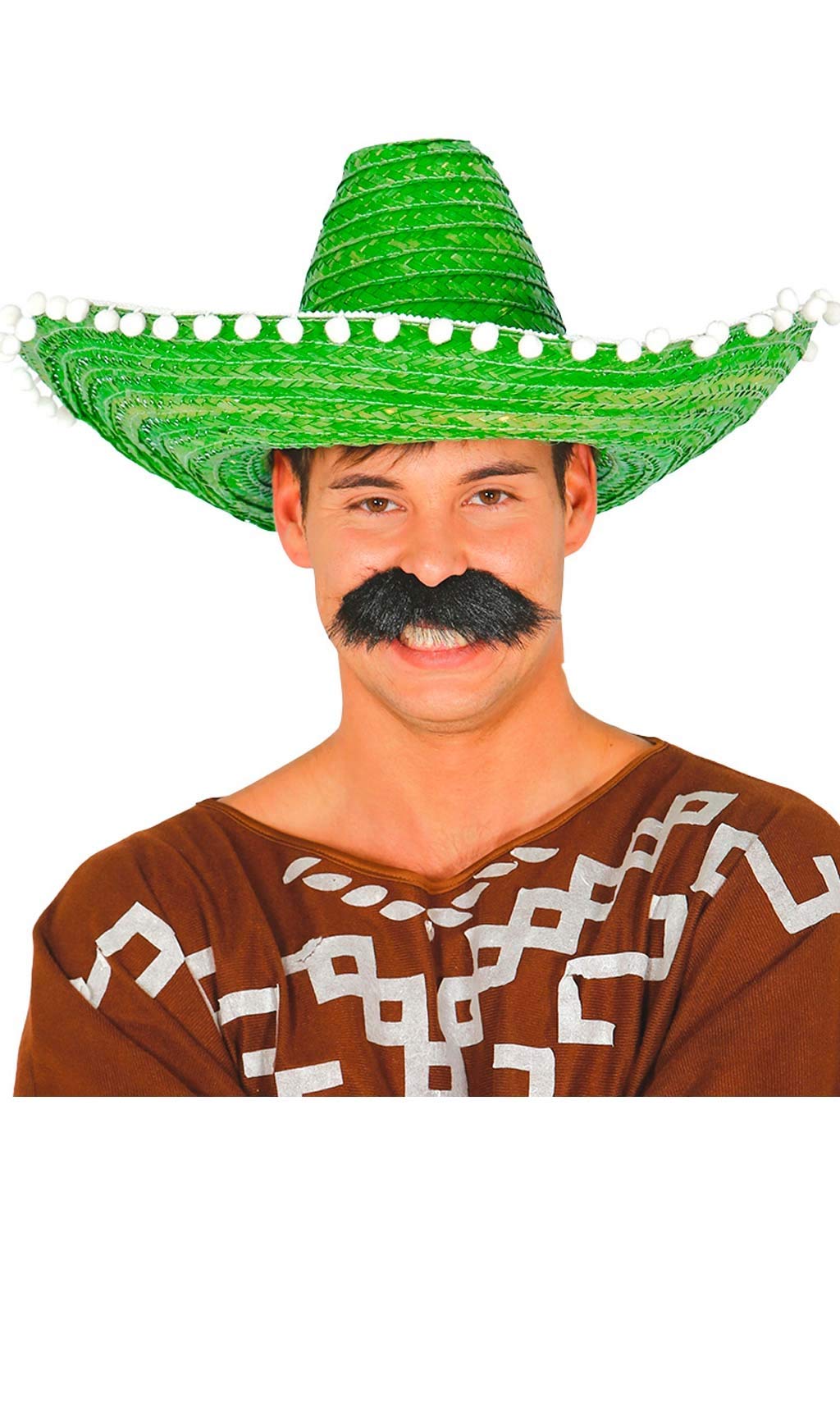 FIESTAS GUIRCAGuirca 13651 - Sombrero Mexicano Paja 50 Cms. Verde