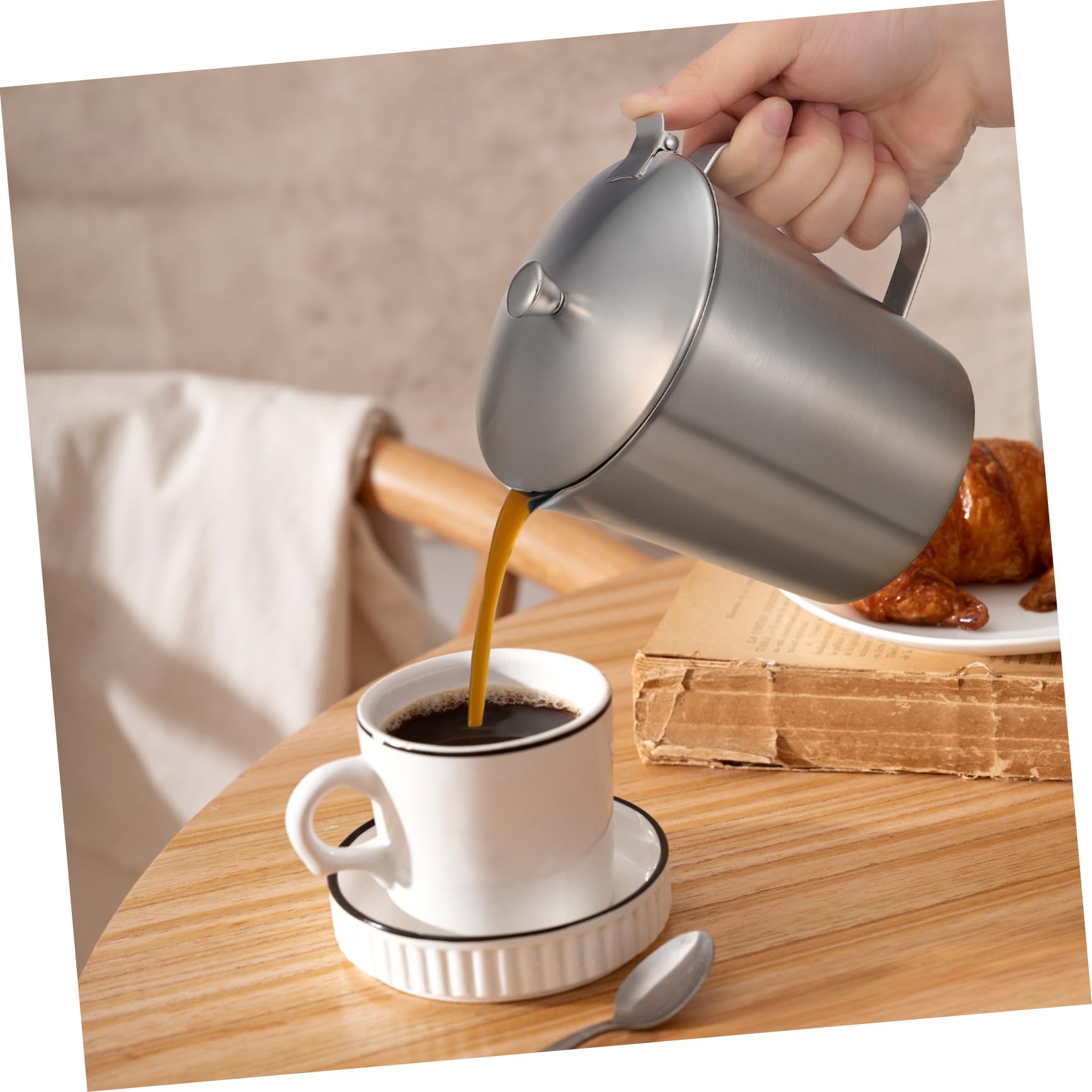 Tasse à Mesurer Graduée pour Café et Pâtisserie avec Couvercle Doseur Pratique