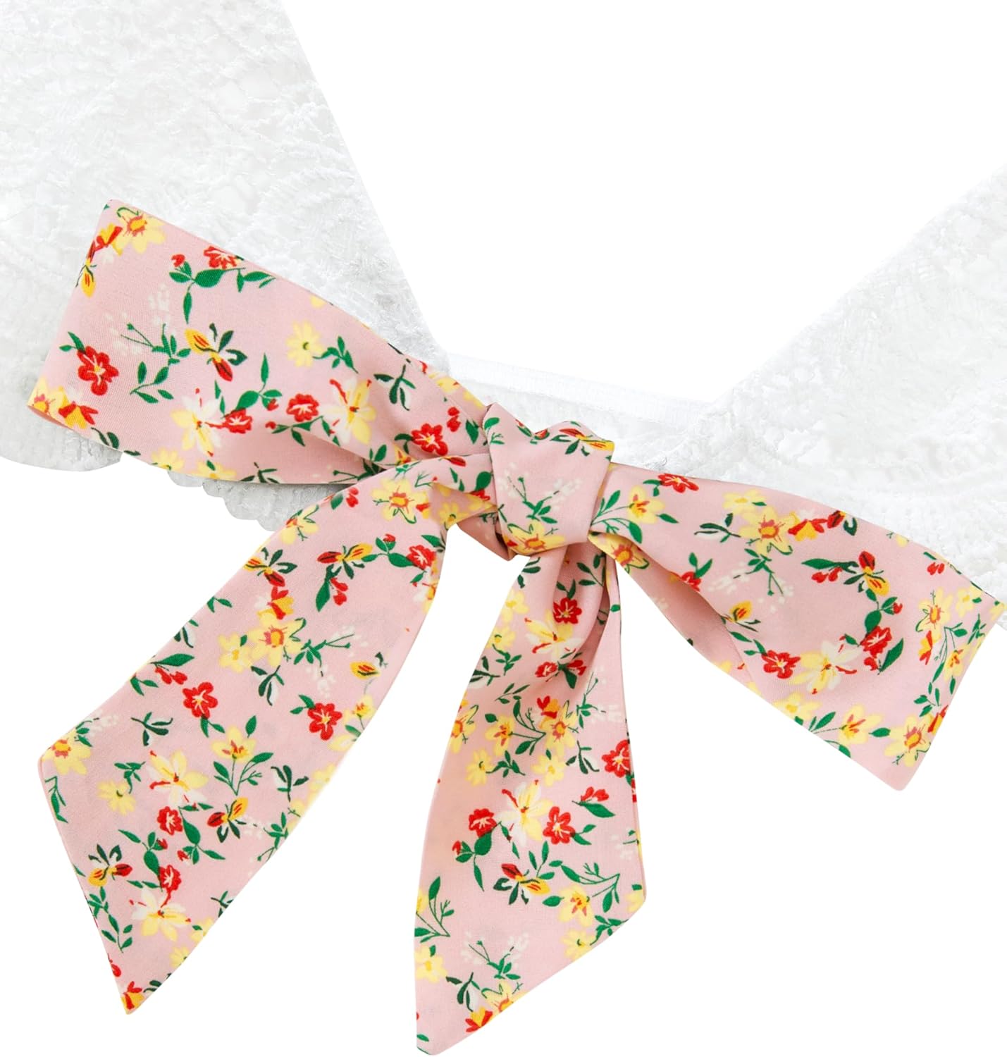 LYANER Women's 2 Piece Outfits Summer Lace Halter Cami Crop Top with Floral Mini Skirt Set Light Pink Floral Small - Image 3