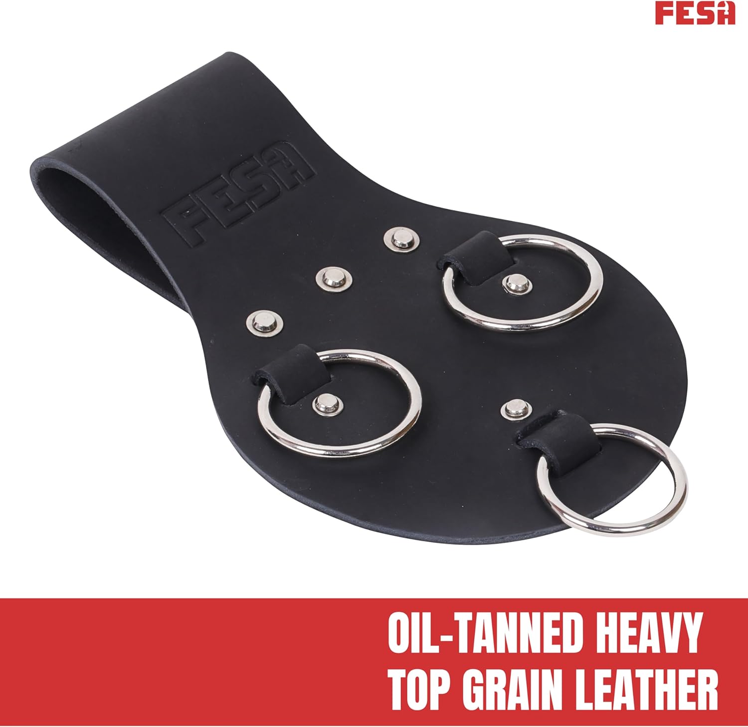 FESA Ironworker Spud Wrench Holder - Leather Spud Holder with Heavy Duty Rivets - Iron Worker Accessories - Fits Tool Belts up 3" - Handcrafted