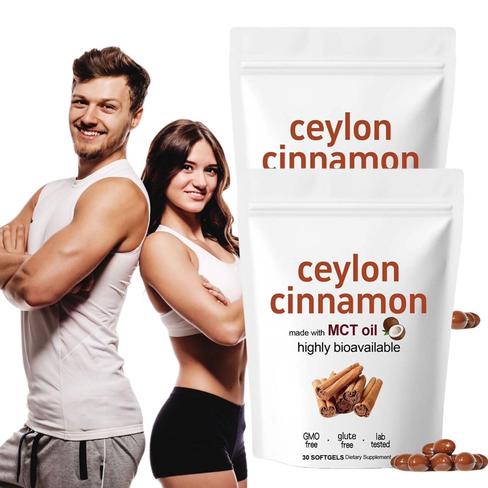 Ceylon Zimtkapseln mit MCT-Öl,Ceylon Zimt Kapseln,Ceylon Zimt Kapseln Hochdosiert,zur täglichen Ergänzung,Vegan