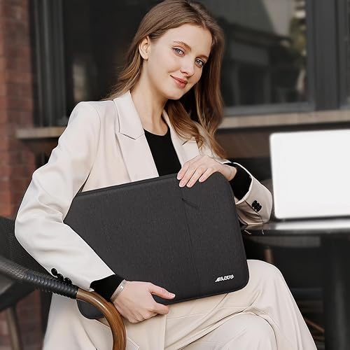 Vista 5 de MOSISO Funda vertical de poliéster con bolsillo para laptop de 15 pulgadas, para computadora MacBook Air 15 M4 A3241, M3 A3114 y M2 A2941 de 2025