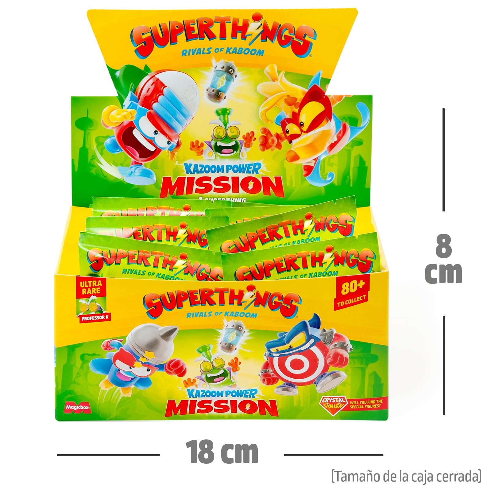 SUPERTHINGS KAZOOM Power Mission – One Pack. Caja con 25 Sobres con Figuras coleccionables. Cada sobre Contiene 1 SuperThings Sorpresa y 1 Checklist