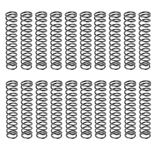 MroMax 20Pcs Compressed Spring 004 Wire Dia 031 OD 157 Free Length Gray Black Spring Steel Extended Coil Compression Spring