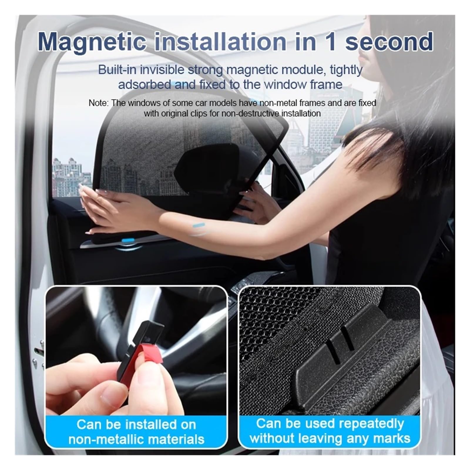 Tende Da Sole Per Jetour Per T2 2023-2025 Per Viaggiatore Per Shanhai Per ICH-X Per K3 Parasole Visiera Magnetica Accessori Auto Parasole Per Auto(2pieces Rear)