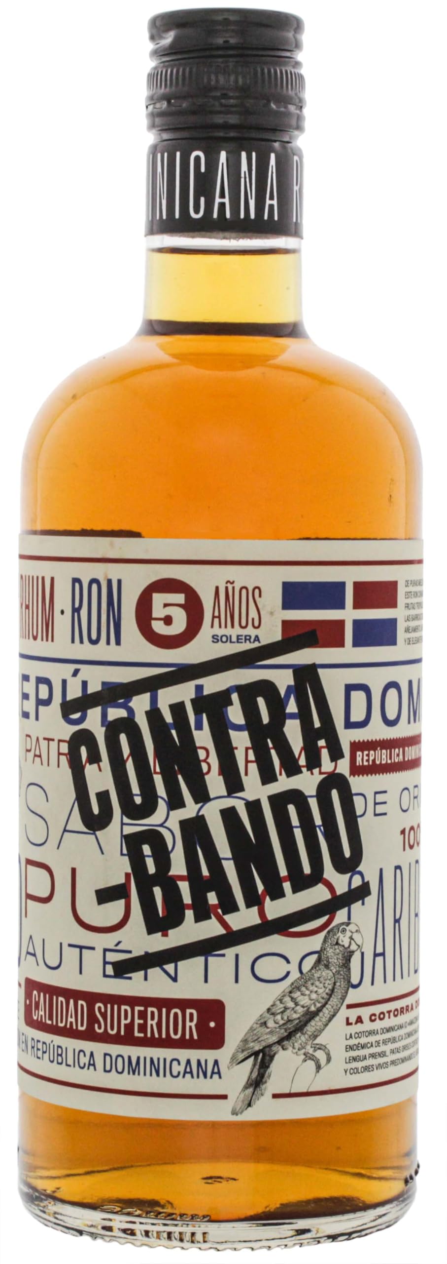 Contrabando Ron Calidad Superior 5 Años Rum, 0.7 l