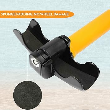 Xtremeauto Car Steering Wheel Lock Anti Theft with 2 Keys - Steering Lock for Cars, Heavy Duty Security Devices for Car Wheels, Clamp Design Locking Antitheft Car Lock, Car Security Device Anti-Theft