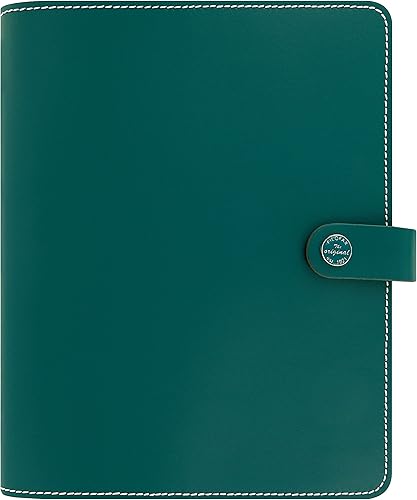 Filofax The Original Organizador, tamaño A5, aguamarina oscura, cuero, seis anillos, calendario semanal para ver, multilingüe, 2024 (C022383-24)