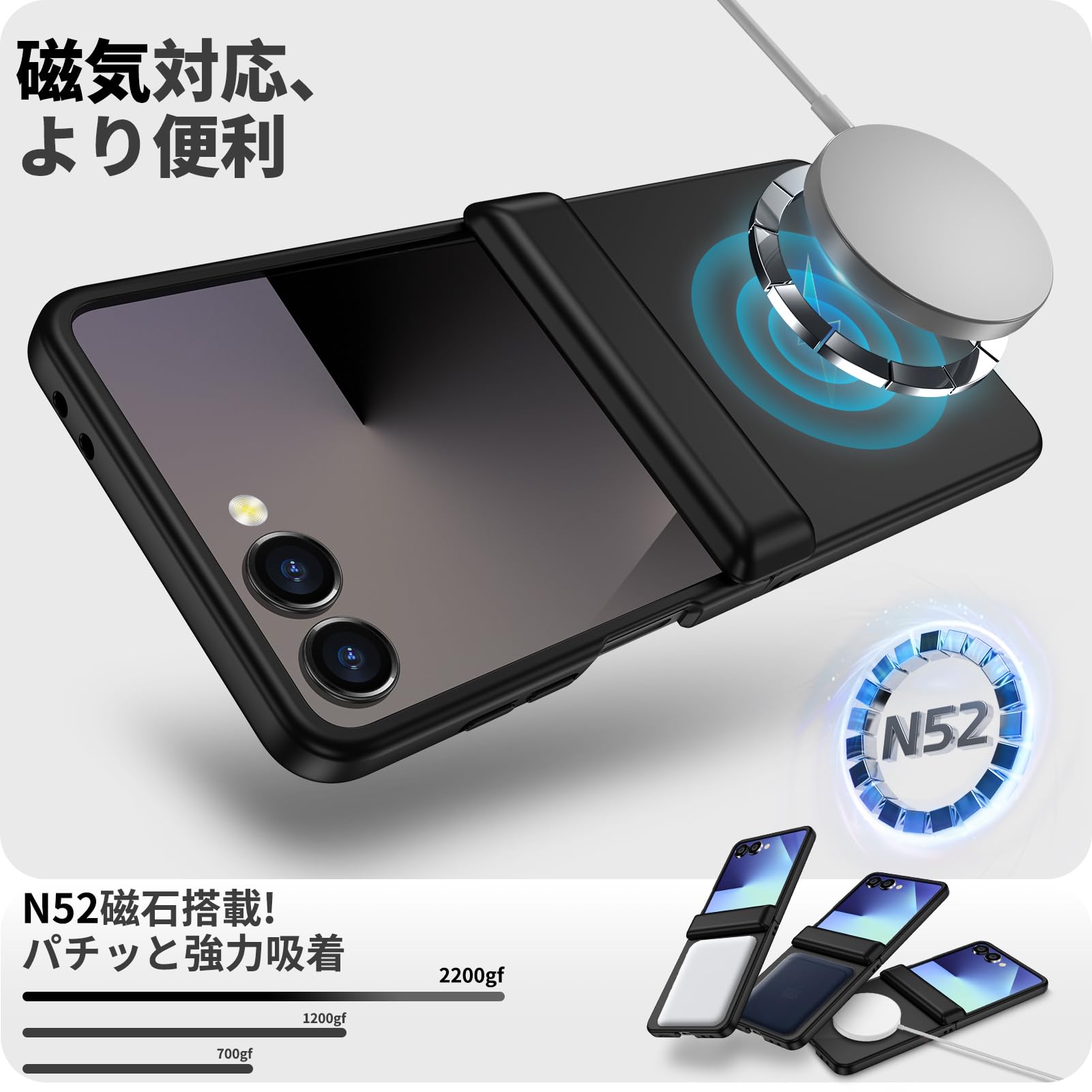 Amazon.co.jp: YUSHILANBO 対応 Galaxy Z Flip 7 ケース ヒンジ保護