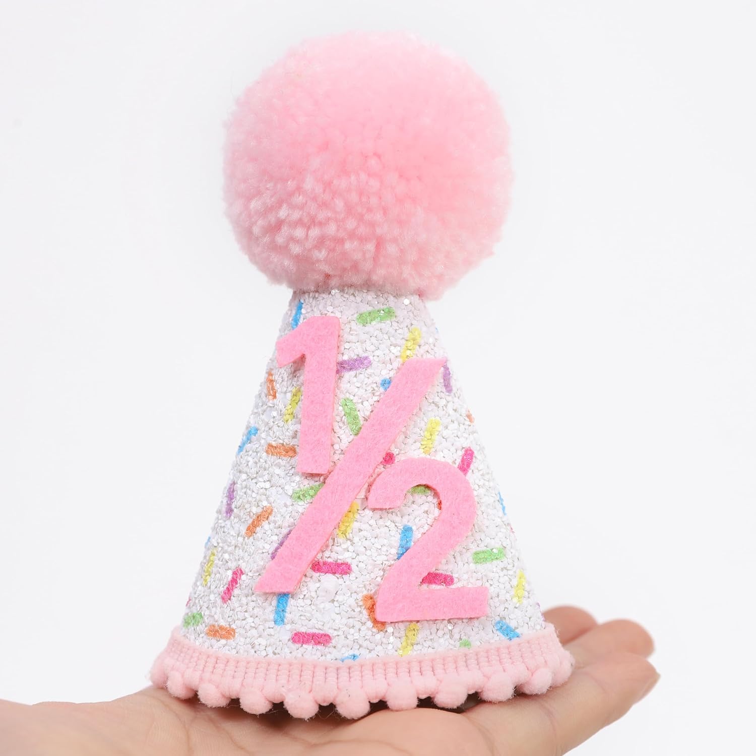 Donut 1/2 Birthday Hat - Doughnut Half Birthday Decorations,Sweet 6 Months Party Hat