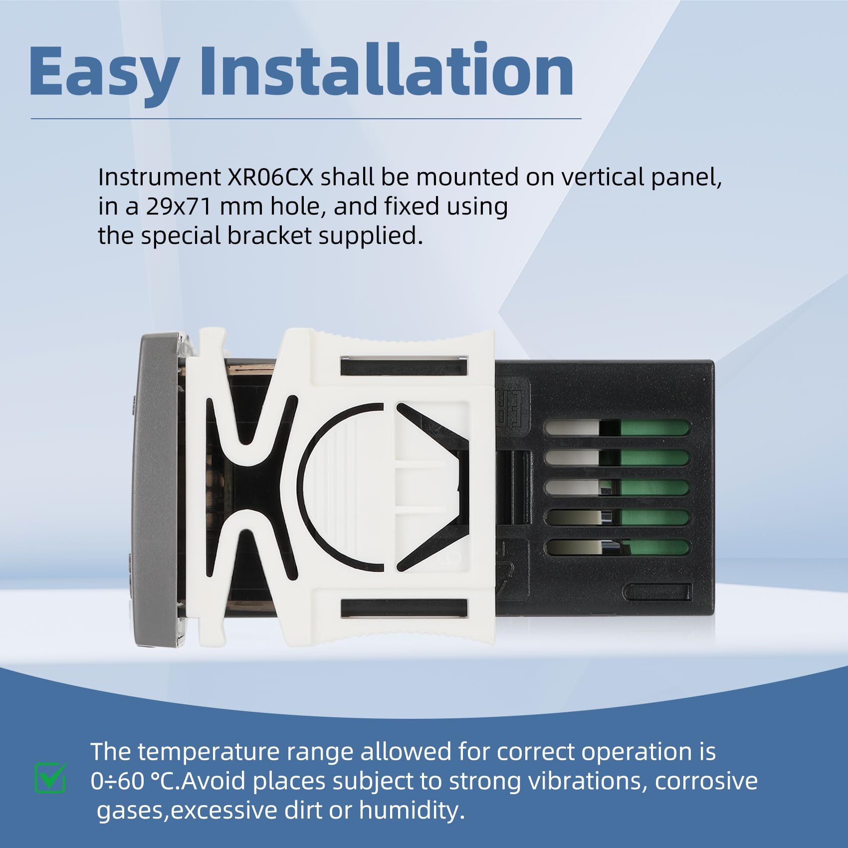 pour Dixell XR06CX-4N1F1 Contrôleurs de température, thermostat numérique programmable avec sonde de capteur pour réfrigérateurs/congélateurs commerciaux 120 V 50-60 Hz (matériel de montage inclus)