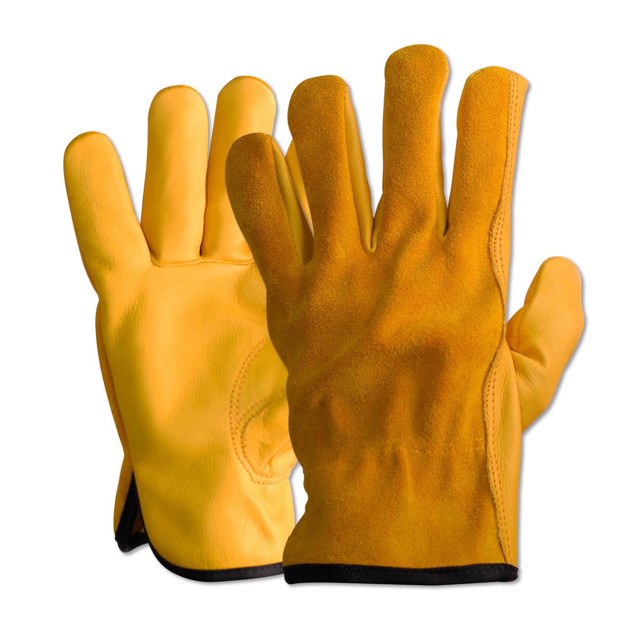 Burax Gardening Gloves for Men & Women Thorn Proof Heavy Duty Breathable & Protective Garden Gloves with Strong Grip Safety Work Gloves for Yard Outdoor & Indoor Use (Large)