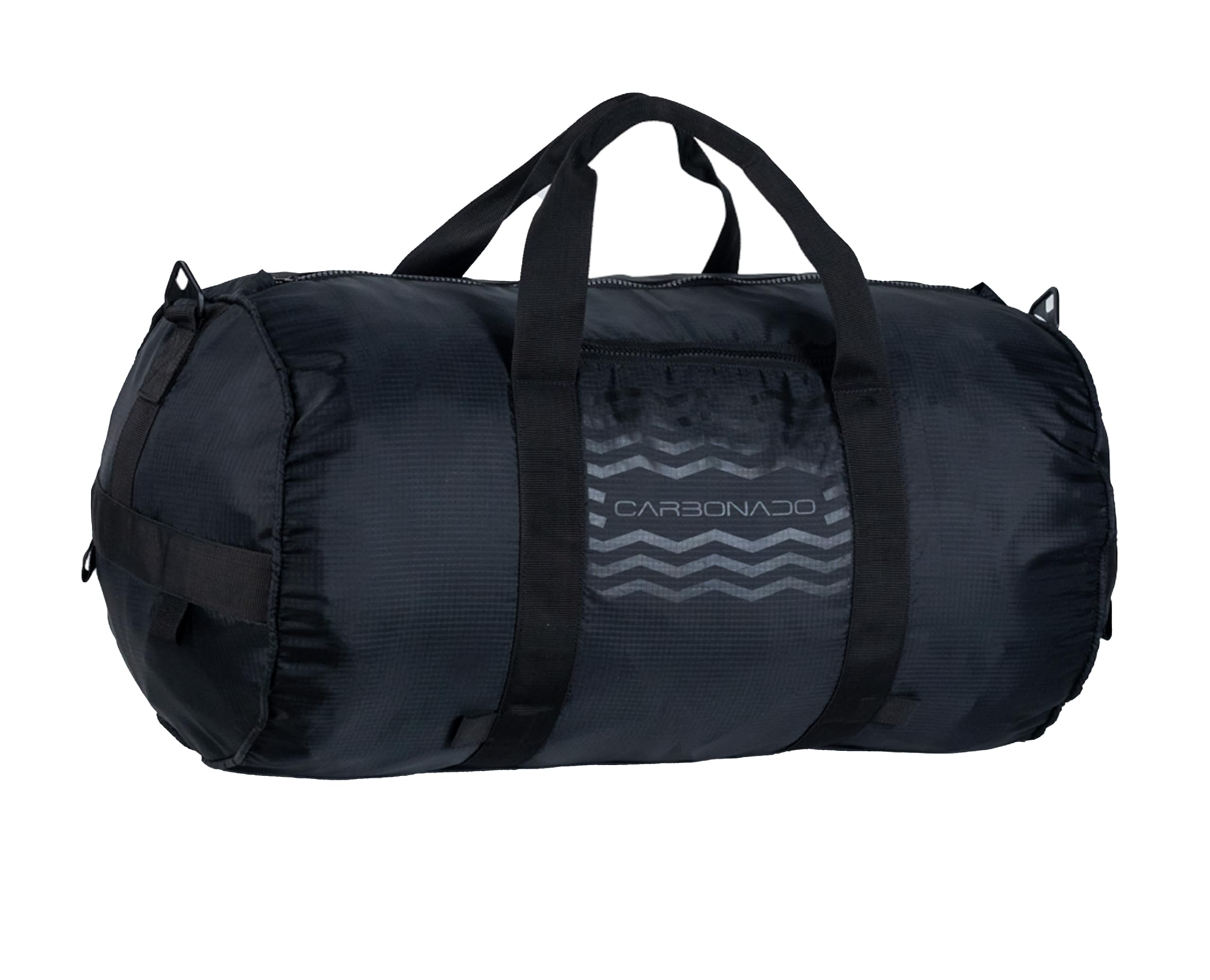 CarbonadoBarrel Bag Compressible To Disc Size| Secure Zip Pocket | Comfort Twin Handles Polyester Duffle Bag | Detachable Shoulder Strap | Durable Fabric, Stylish & Easy To Clean - Black,30 Cm, Blue
