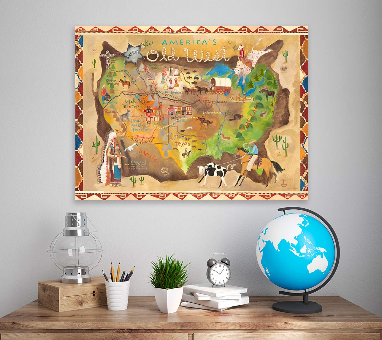 Oopsy Daisy America's Old west Stretched Canvas Wall Art by Donna