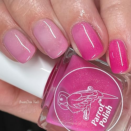 Miniatura 4 de Parrot Polish Penelope's Desires - Esmalte térmico para uñas, color rosa y transparente