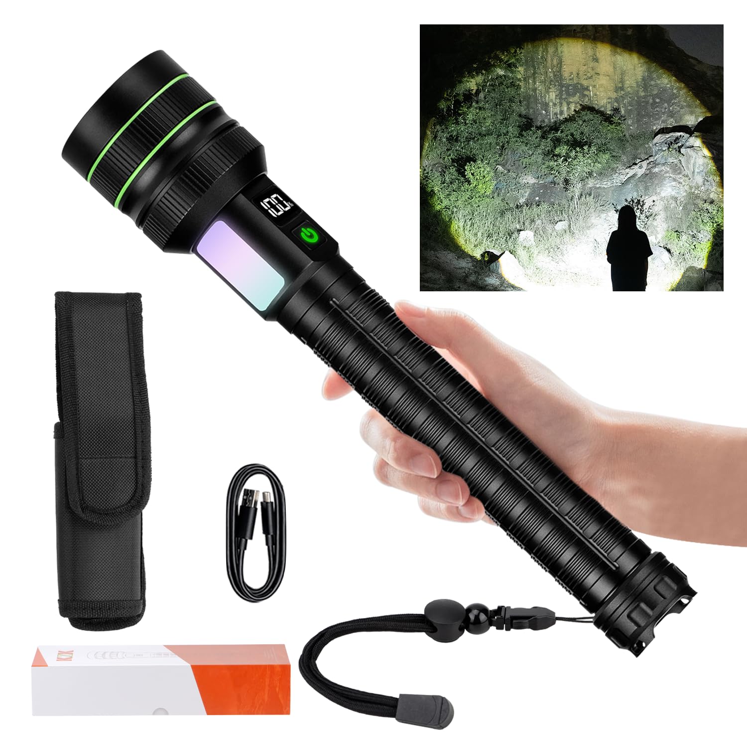 5000 lumen flashlight rechargeable iodoo 3 in 1 True Lumens Outdoor Strong Cob Light, 5000mAh Zoomable Beam LED Flash Light with Magnet Power Failure Emergency Survival Kits Snowstorm (Standard) You can still access the Search and Lumin Shield in Half Lockout Mode Husky 5000 Lumens Dual Power