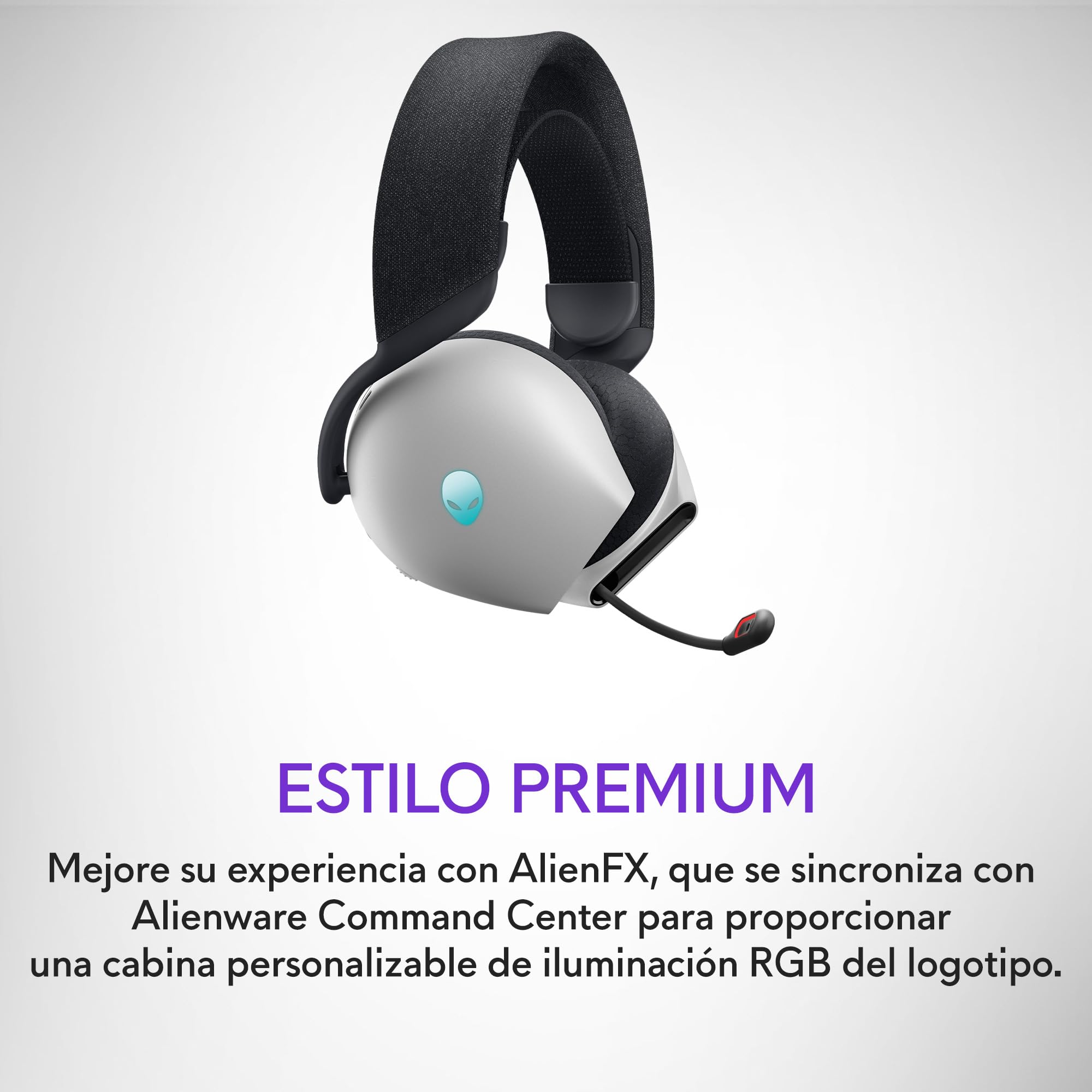 Alienware Dual Mode Wireless Gaming Headset - AW720H (Lunar Light)