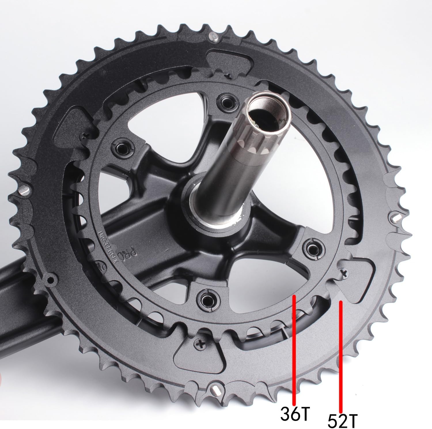 PROWHEEL 11S MTB 165MM/170MM/172.5MM/175MM 104BCD Aluminum Alloy Bike Crankset,34-50T/36-52T/39-53T Bicycle Crankset with Bottom Bracket Bolts