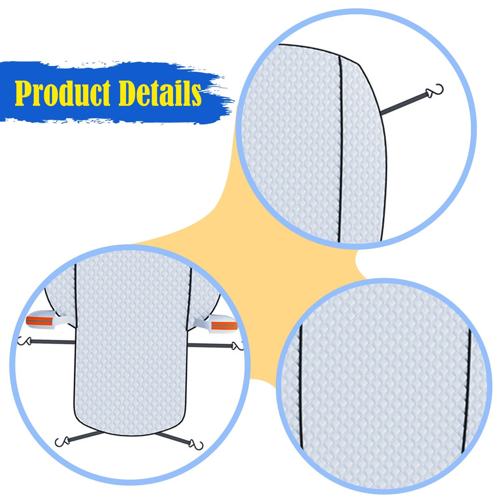 Pare-Brise Voiture Couverture Antigivre Protection Solaire Housse Aluminium Renforcé Résistante Contre La Neige La Glace Les Le Vent E, 233 X 515 Cm