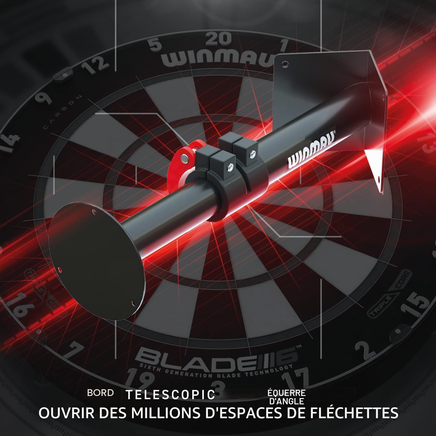WINMAU Edge Telescopic Corner Dartboard Bracket