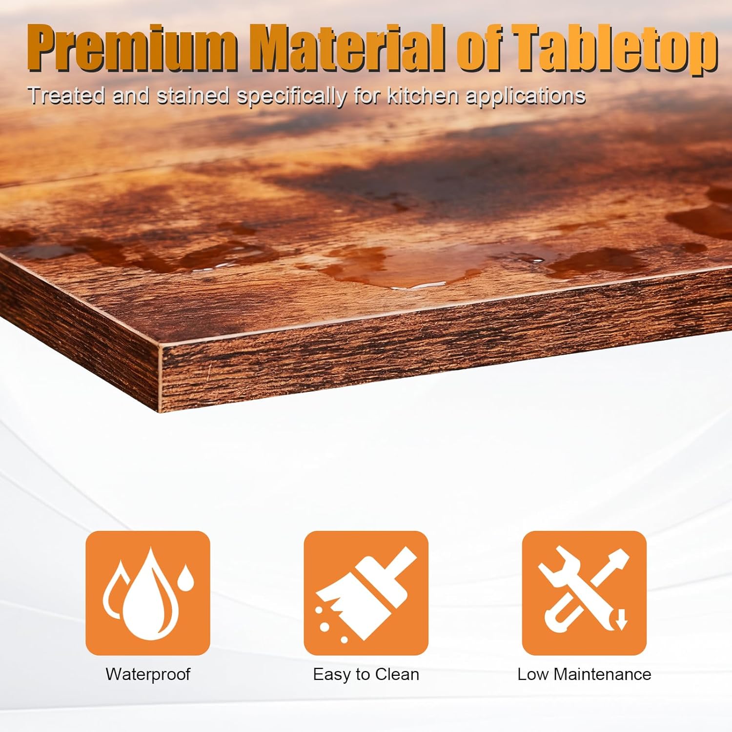 Karl home 71" Bar Table, Rectangular High Top Bar Counter Tables with Sturdy Metal Legs, Counter Height Bar Table for Small Space, Dining&Kitchen, Living Room, Easy Assembly, Rustic Brown