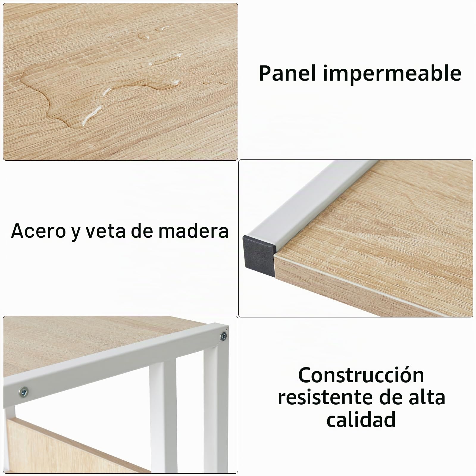 IBUYKE Soporte para impresora debajo del escritorio, carrito de impresora de 2 niveles, estante organizador de escritorio para el hogar móvil con 4 ruedas, para fax, uso en la oficina en casa TLJ007R