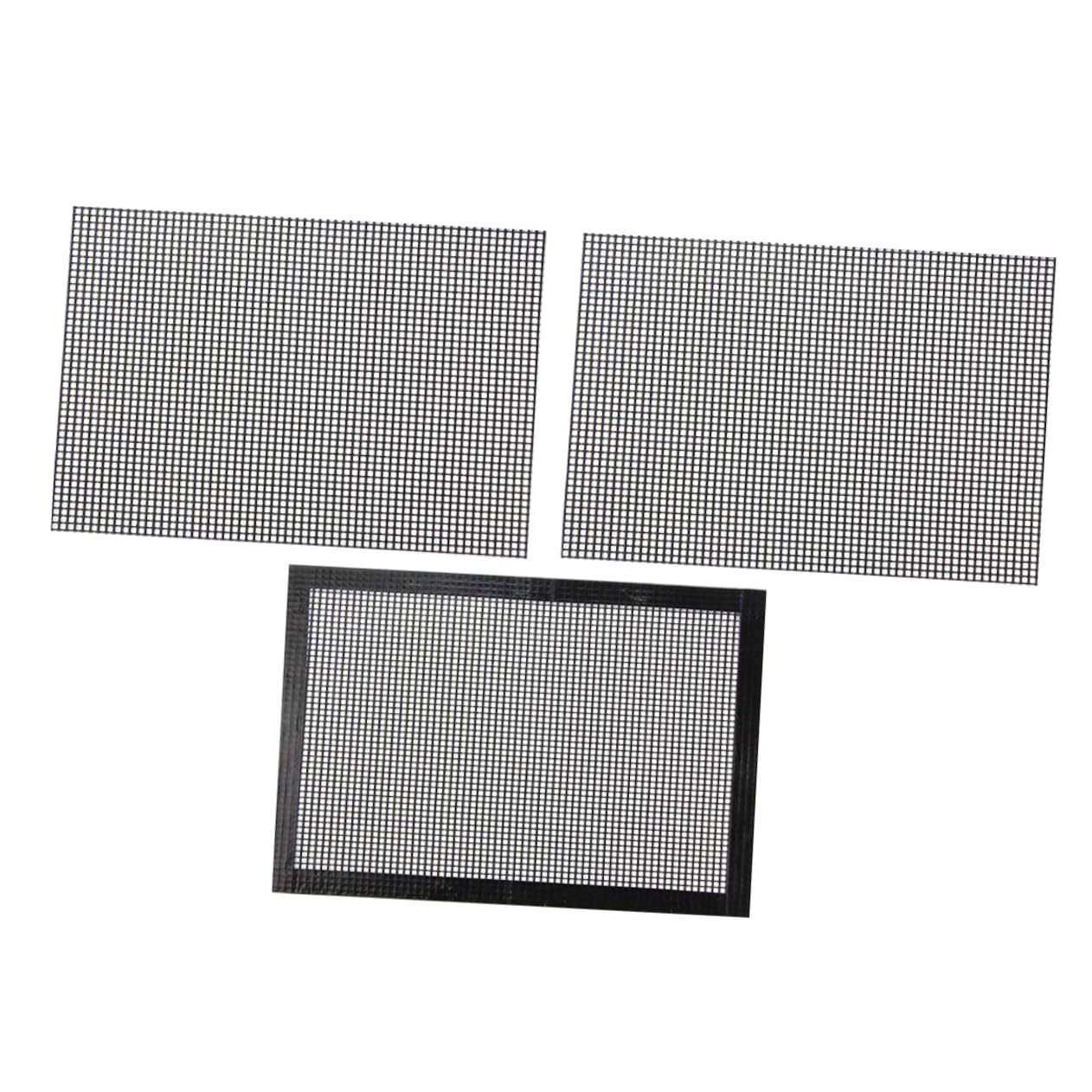 NULYLU Barbecue Net Grill Mats Set of 3 Mesh Grill Mats Easy to Cut to Size for Outdoor Barbecuing