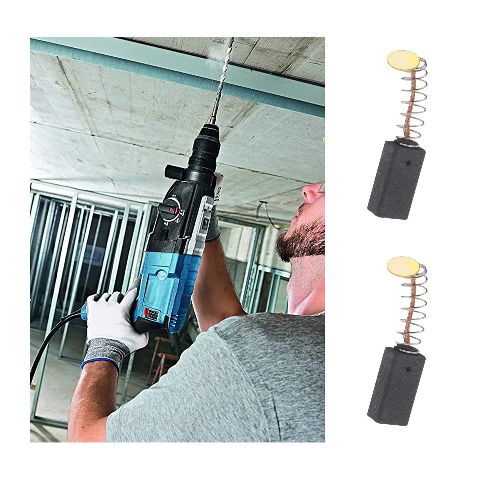 2 Pares De Cepillos De Carbono 2604321913 15 X 8 X 5 Mm Con Corte