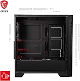 MSI MAG Forge 320R Airflow Boîtier PC Moyen Tour - ATX, Compatible avec Les GPU RTX 40, Ventilateurs ARGB, filtres à poussière magnétiques, Verre trempé, Hub de contrôle ARGB, USB Type-A 3.2 Gen 1 - 5