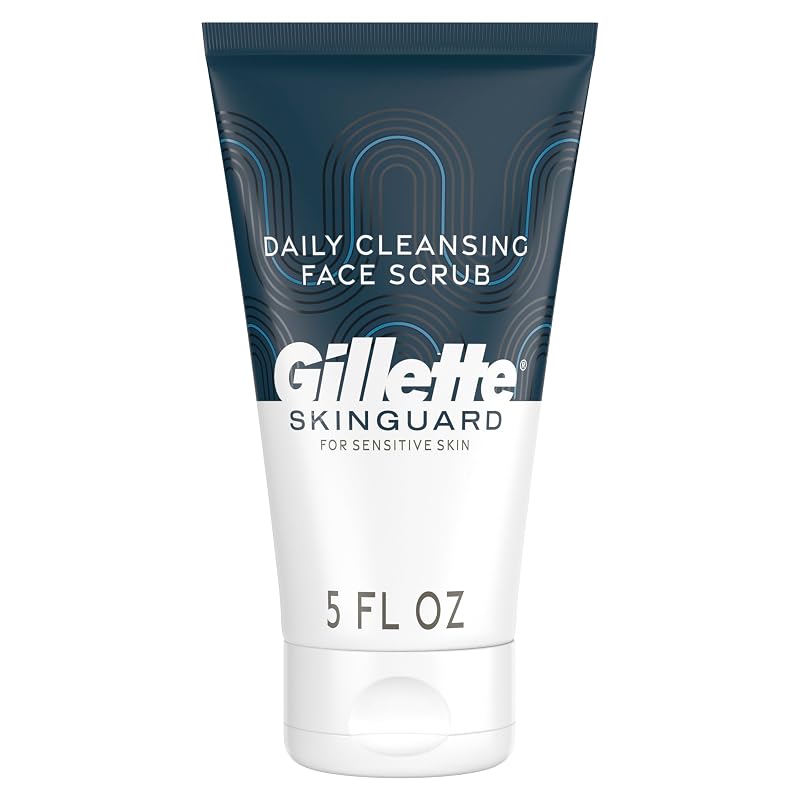 Gillette SkinGuard Esfoliante Facial Masculino com Manteiga de Karité e Carvão, 142 g