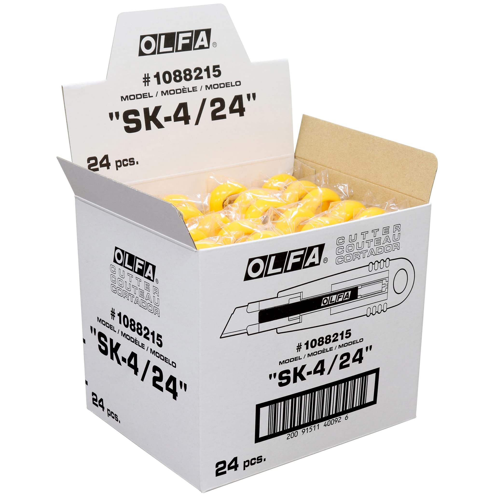 Olfa Cutter Sécurité SK-4 17,5 mm Noir Rétractable